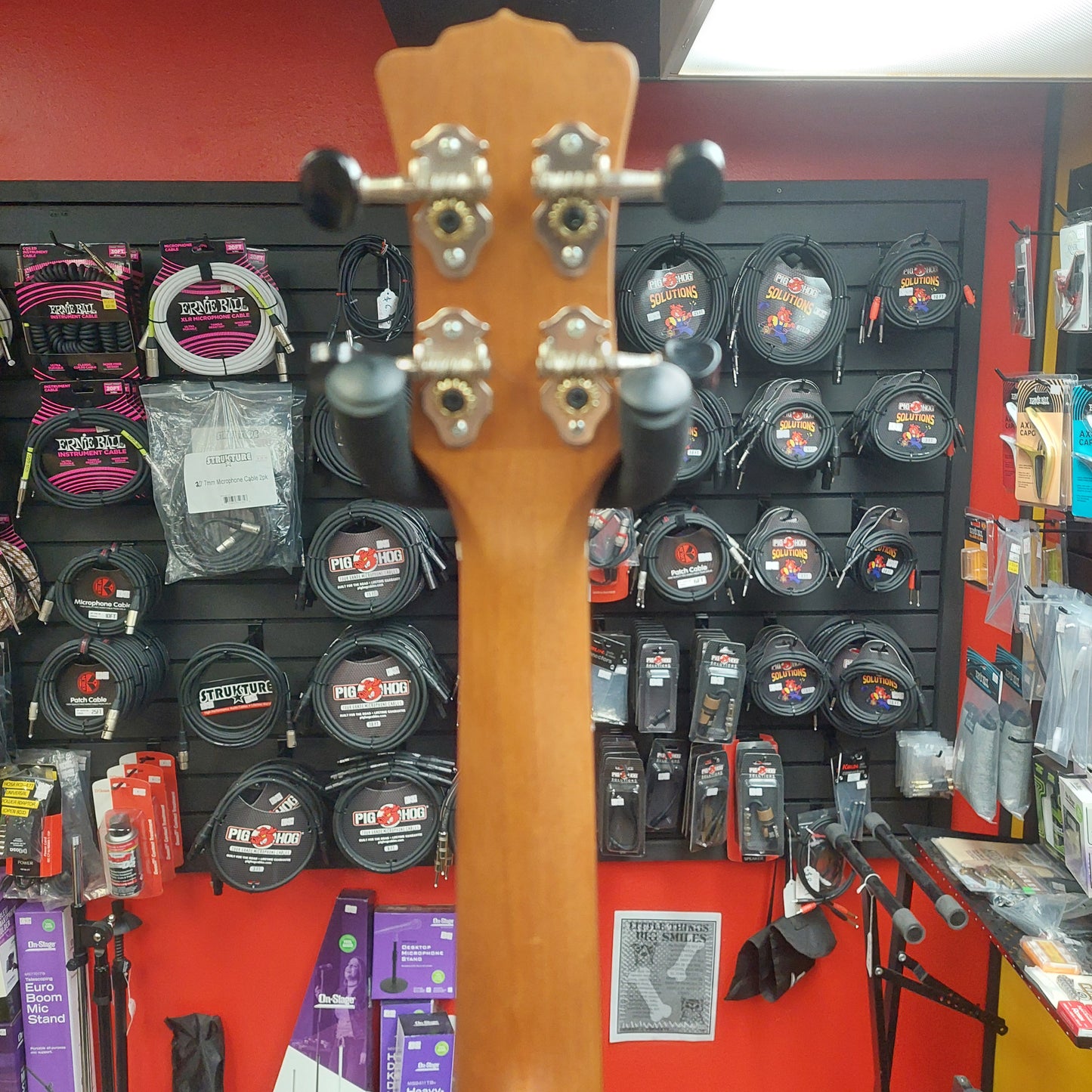 LUNA UKE VMS EL, Soprano Ukulele Acoustic/Electric w/ Built In Tuner - Natural Finish SN# XY211000967