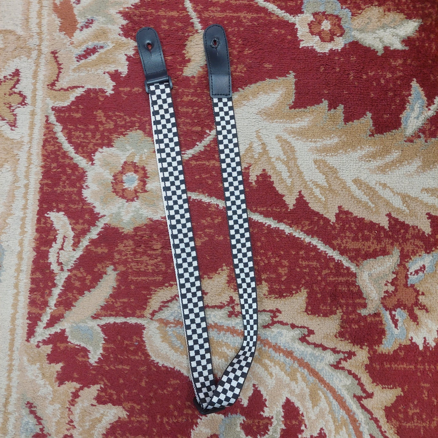 Ukulele Strap Checkers - Black/White (USED)