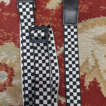 Ukulele Strap Checkers - Black/White (USED)