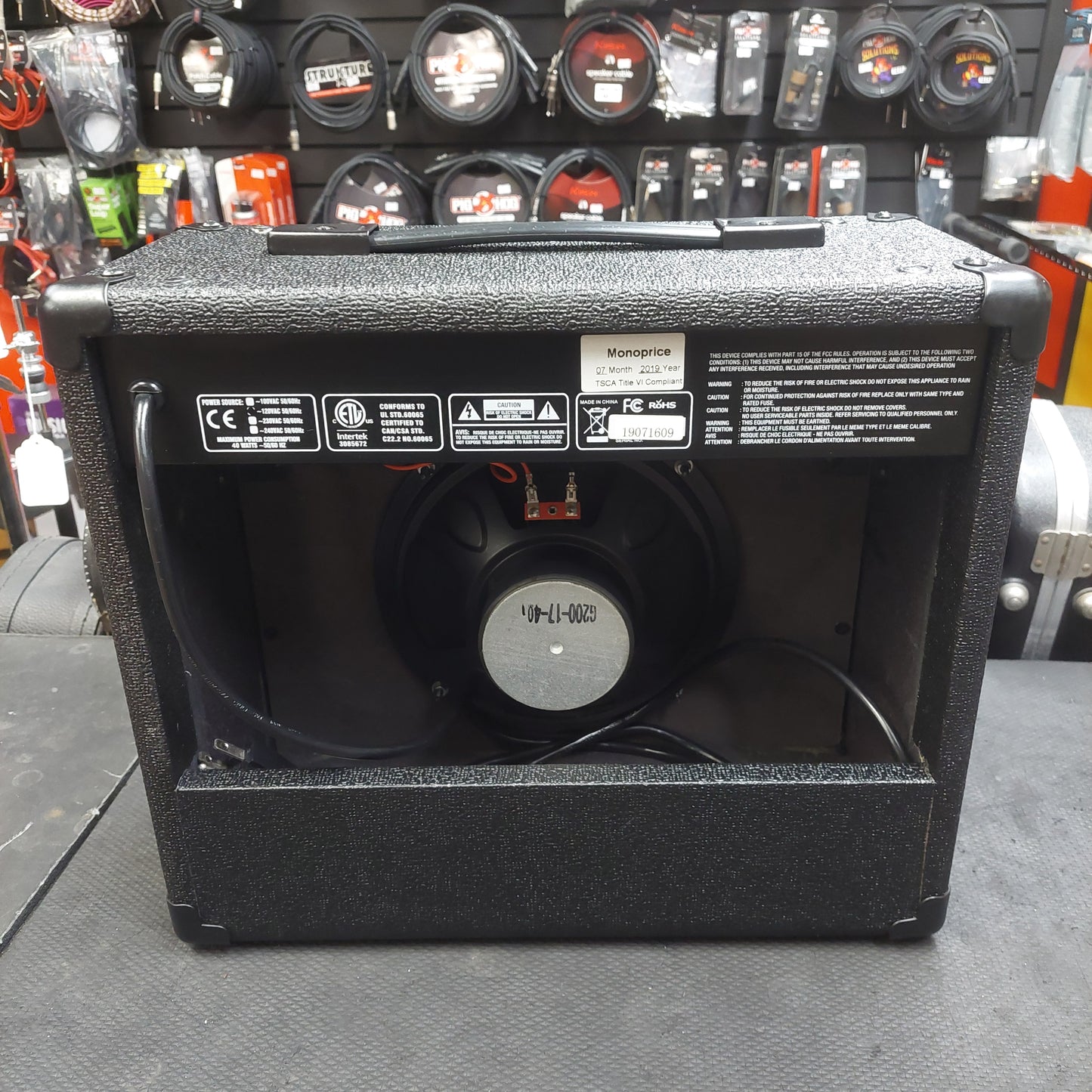 2019 SR Stage Right 611720 Guitar Combo Amp 20 Watts, 1x8" Speaker (USED) SN# 19071609