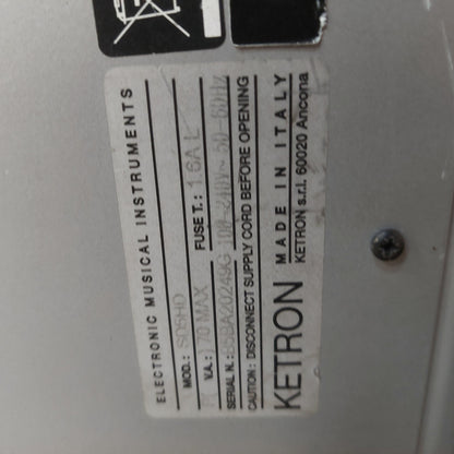 Ketron SD5 HD Digital Arranger Keyboard Workstation w/ Power Cable "No Floppy Disk" (USED) SN# B5BA20249G "Made In Italy"