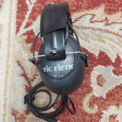 Vic Firth SIH1 Stereo Isolation Headphones - Black Carbon-Fiber Pattern (USED)