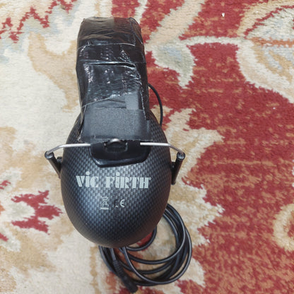 Vic Firth SIH1 Stereo Isolation Headphones - Black Carbon-Fiber Pattern (USED)