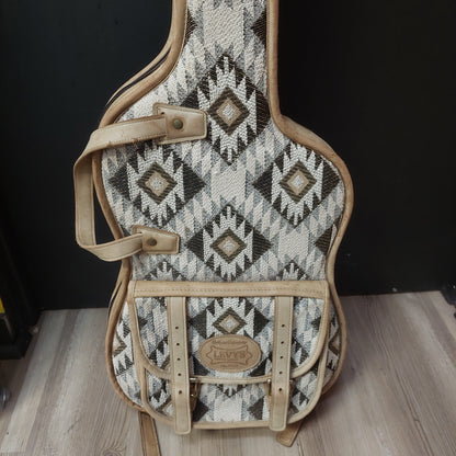 Levy’s Tapestry Leather Strat/Tele Gig Bag - Beige (USED)