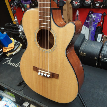 2023 Fender CB60SCE Acoustic/Electric 4-String Bass Guitar, Walnut Fingerboard - Natural  SN# IWA2341173