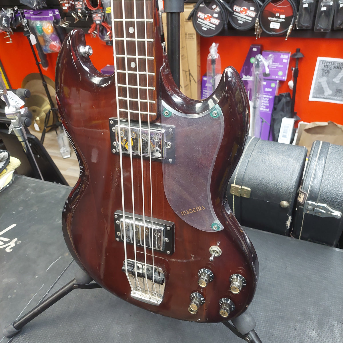 1970's Madeira Bass Guitar - Red  (USED) "Made In Japan"