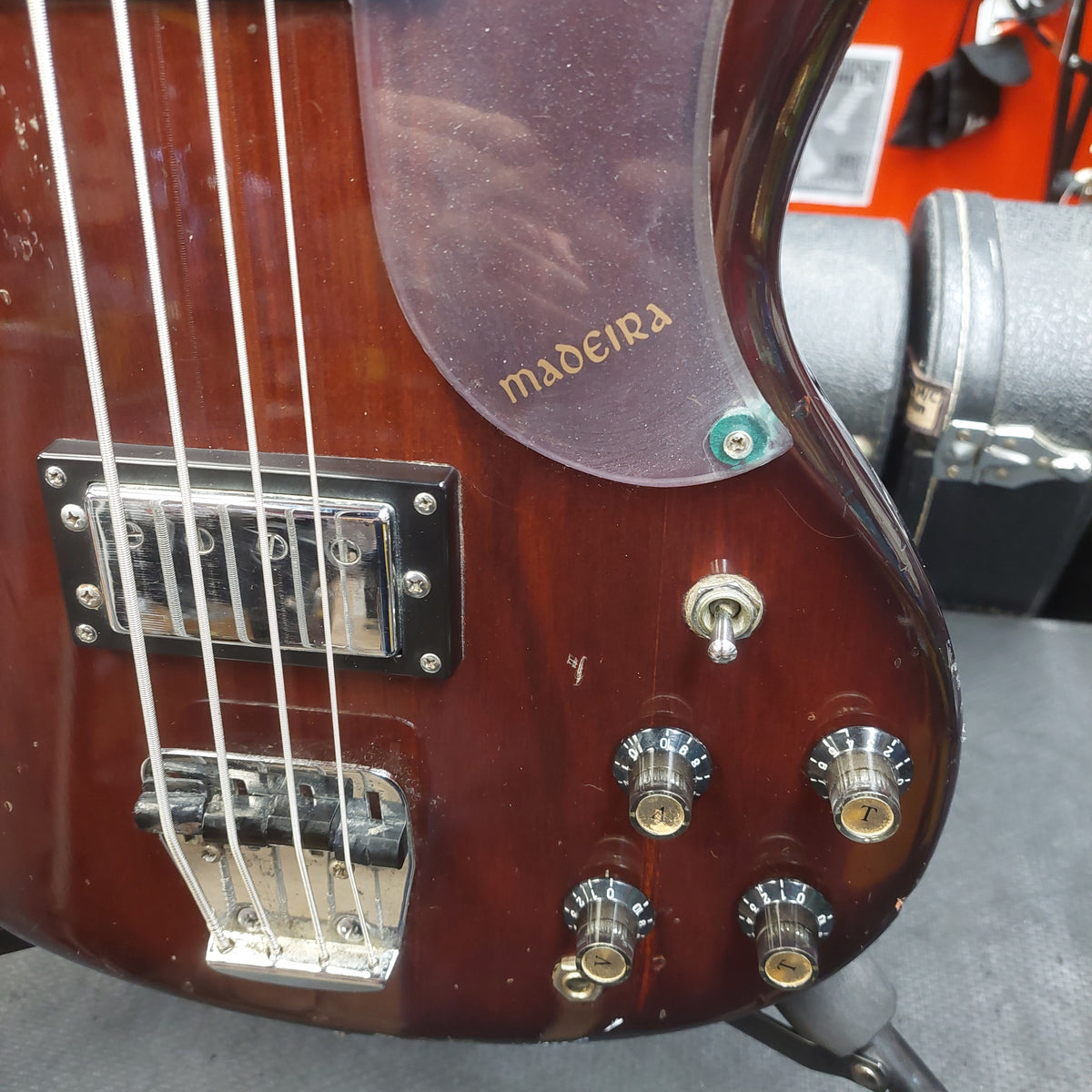 1970's Madeira Bass Guitar - Red  (USED) "Made In Japan"