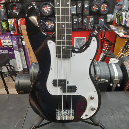 Glarry 4-String J Bass Guitar - Black w/ Slipcase (USED)