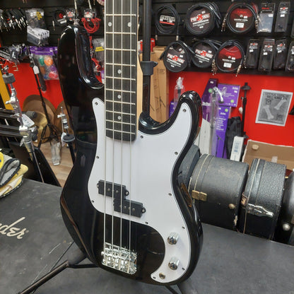 Glarry 4-String J Bass Guitar - Black w/ Slipcase (USED)