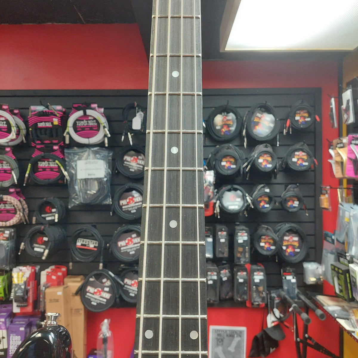 Glarry 4-String J Bass Guitar - Black w/ Slipcase (USED)