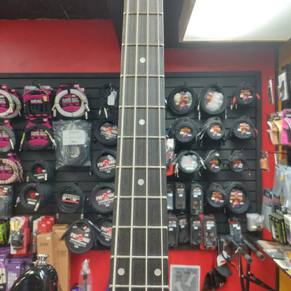 Glarry 4-String J Bass Guitar - Black w/ Slipcase (USED)