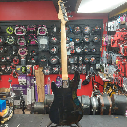 Glarry 4-String J Bass Guitar - Black w/ Slipcase (USED)