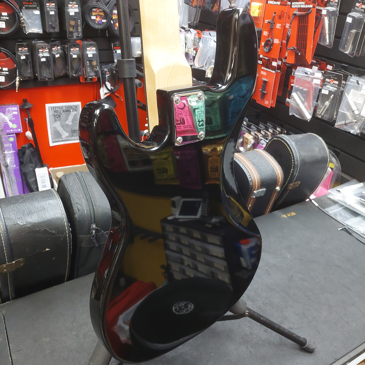 Glarry 4-String J Bass Guitar - Black w/ Slipcase (USED)