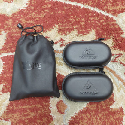 Xvive u4r2 In-Ear Monitor Wireless System w/ Pouch & Two Behringer In Ear Headphones w/ Cases (USED)