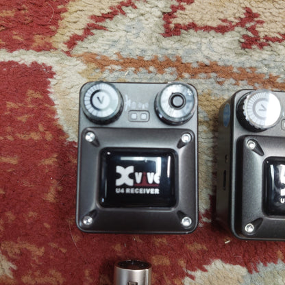 Xvive u4r2 In-Ear Monitor Wireless System w/ Pouch & Two Behringer In Ear Headphones w/ Cases (USED)