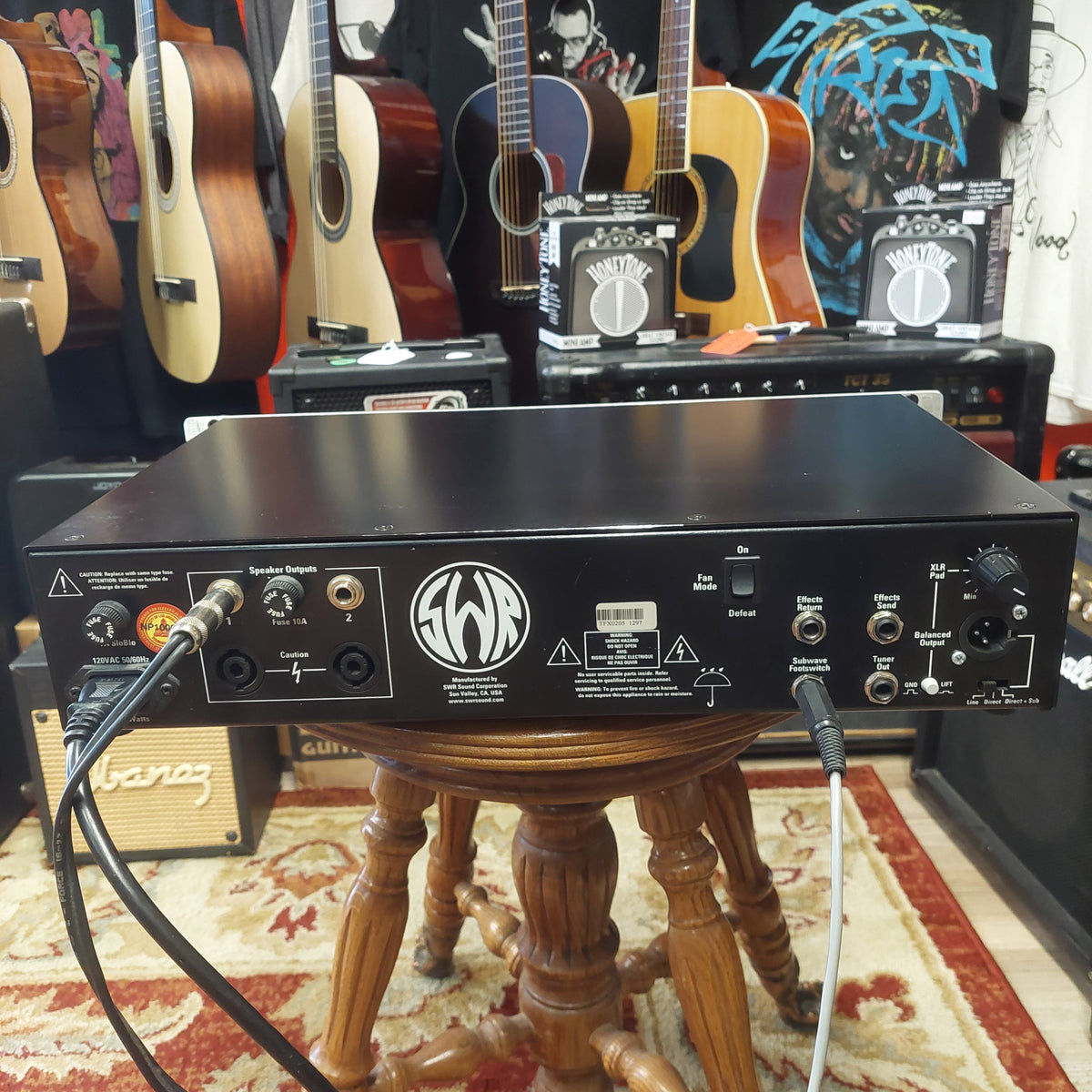 SWR 350X Professional Bass Amplifier Head w/ Power Cable, Speaker Cable, & Subwave Activator Footswitch (USED) SN# TFX0205 1297 "Made In USA"