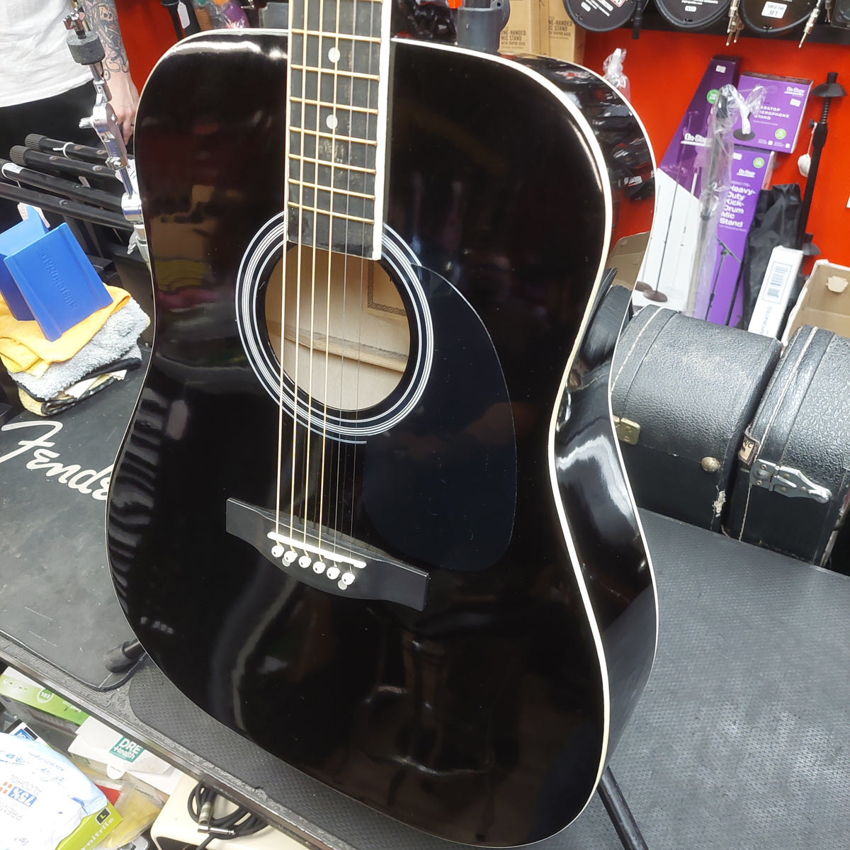 Huntingon GA41 Acoustic Guitar - Black (USED)