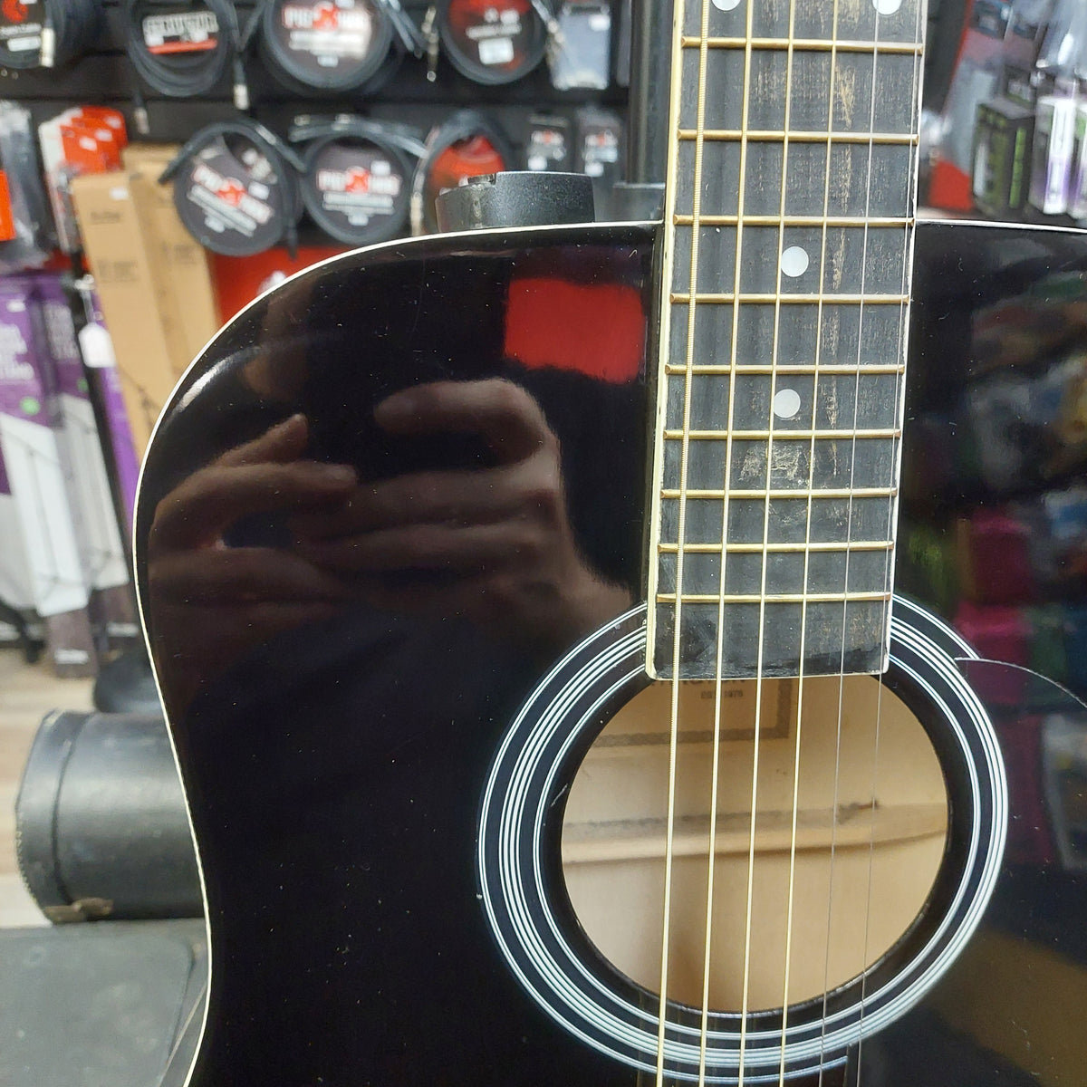Huntingon GA41 Acoustic Guitar - Black (USED)