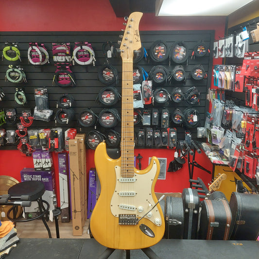 Kalos by Cecilio SSS Electric Guitar - Natural Gloss Finish (USED)
