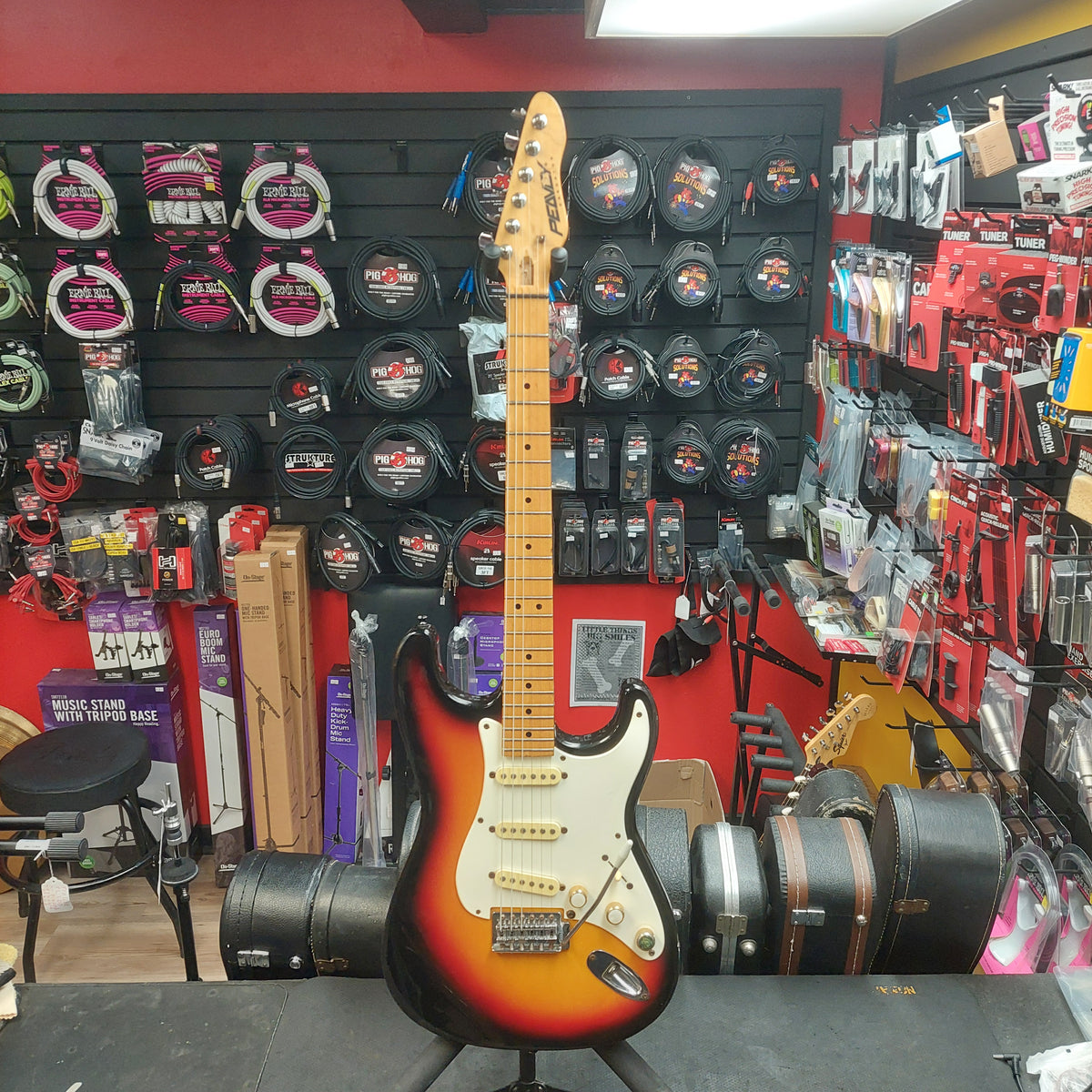 Partscaster SSS Electric Guitar w/ Peavey Predator Neck & Harmony Body - Sunburst (USED)