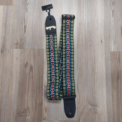 D'ANDREA USA 2" Women Tapestry Guitar Strap Red/Yellow/Blue - DN-1313-3