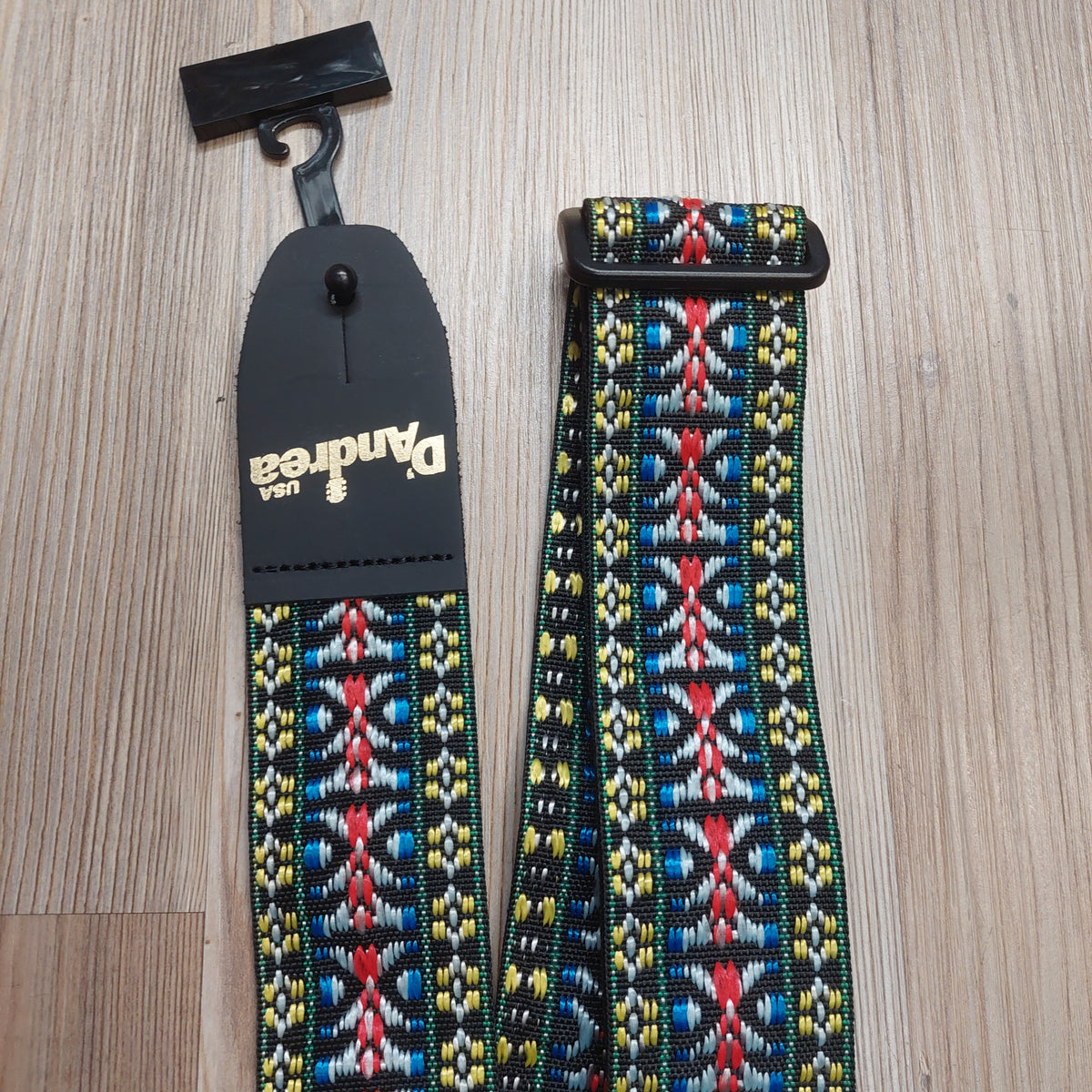 D'ANDREA USA 2" Women Tapestry Guitar Strap Red/Yellow/Blue - DN-1313-3