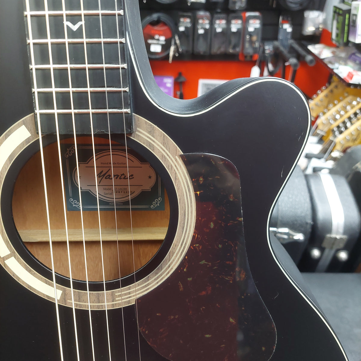 Mantic GT-1ACBK Acoustic Guitar - Satin Black (USED) SN# 22073277