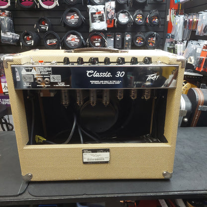 1990s-2000s Peavey Classic 30 Guitar Amplifier 30-Watt, 1x12" Speaker w/ Original Owners Manual (USED) "Reverb Not Working" SN# 08672658 "Made In USA"