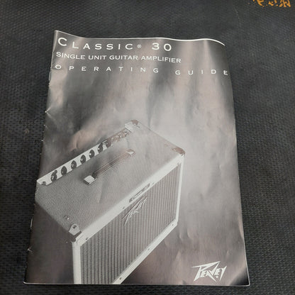 1990s-2000s Peavey Classic 30 Guitar Amplifier 30-Watt, 1x12" Speaker w/ Original Owners Manual (USED) "Reverb Not Working" SN# 08672658 "Made In USA"