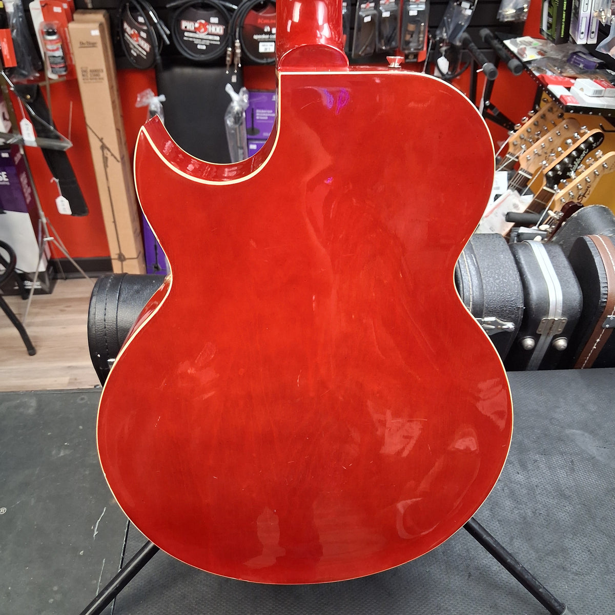 Glen Burton Hollow Body Electric Guitar - Cherry Sunburst (USED)