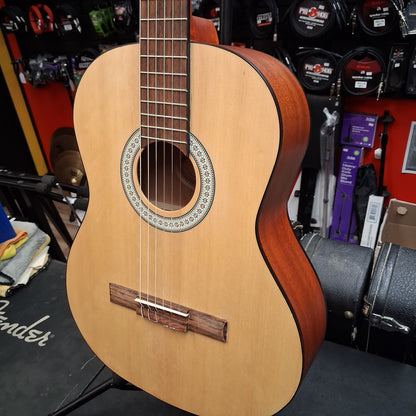 Sunlite CM-100 Classical Guitar - Natural (USED) "Sold As Is" Has Minor Damage To Bottom Of Guitar