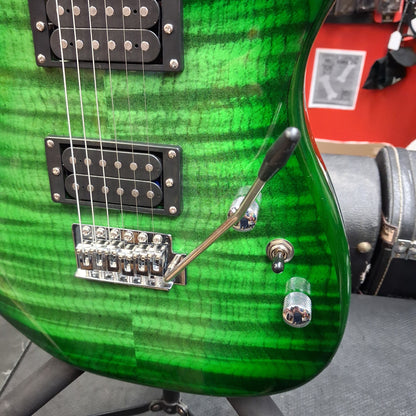 Pyle Electric Guitar w/ Humbucker Pickups - Green Tiger Finish (USED)