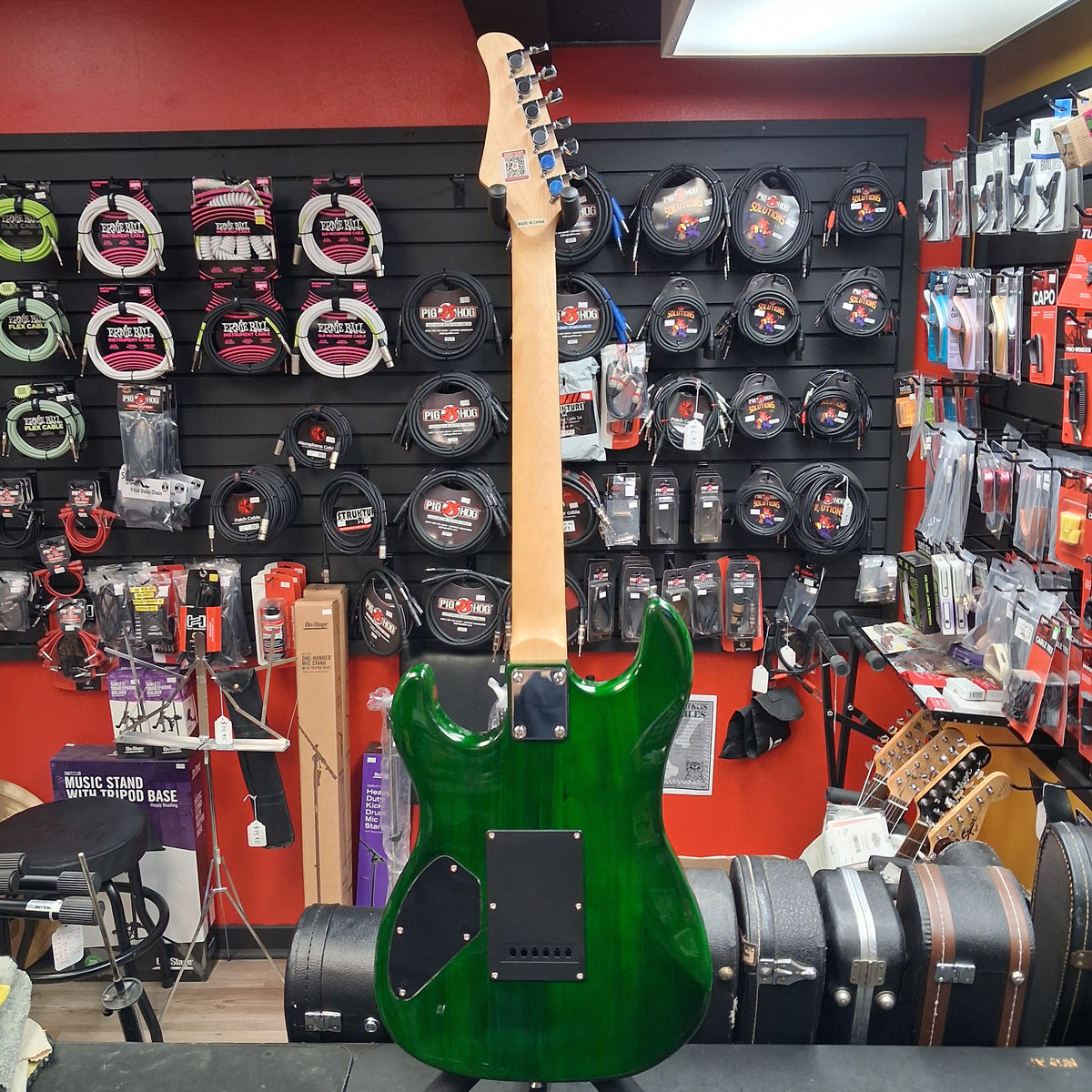 Pyle Electric Guitar w/ Humbucker Pickups - Green Tiger Finish (USED)