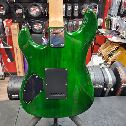 Pyle Electric Guitar w/ Humbucker Pickups - Green Tiger Finish (USED)