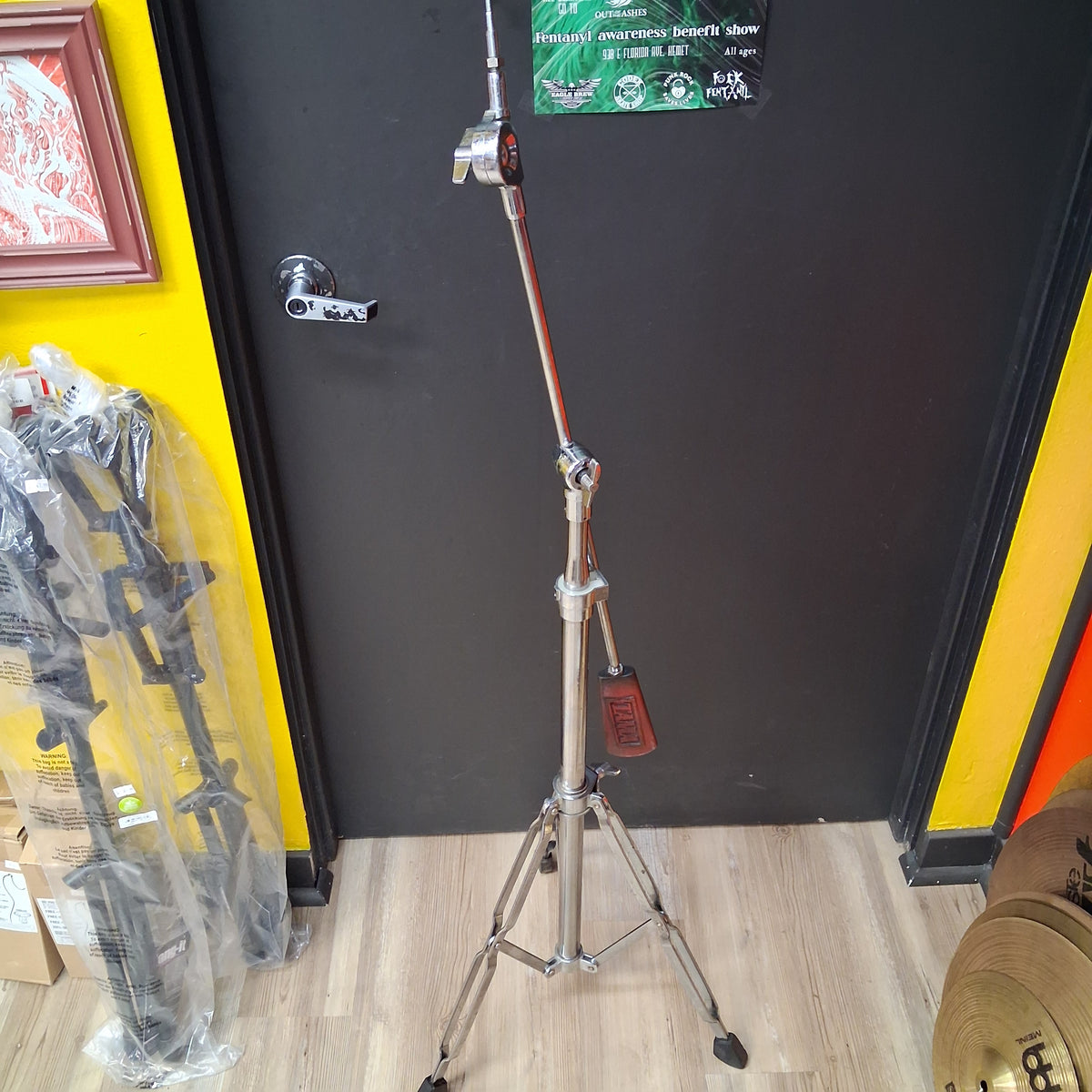 Vintage TAMA Weighted Cymbal Stand - Chrome (USED) "Missing Cymbal Felt & Wing Nut"