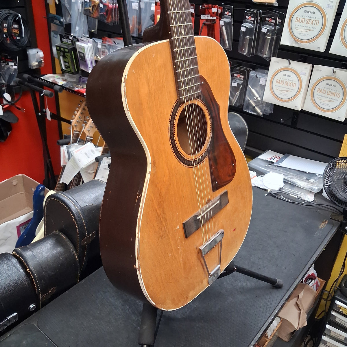 1970's Stella Harmony H913 12-String Acoustic Guitar - Natural w/ Hard Case (USED) "Made In USA"