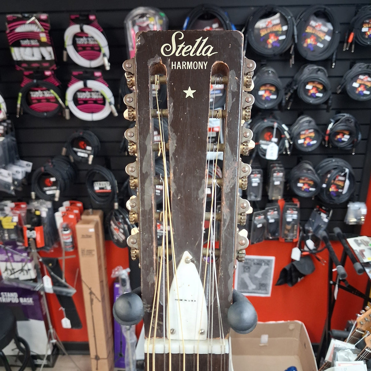 1970's Stella Harmony H913 12-String Acoustic Guitar - Natural w/ Hard Case (USED) "Made In USA"