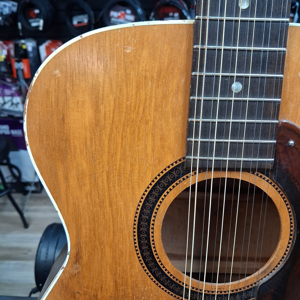 1970's Stella Harmony H913 12-String Acoustic Guitar - Natural w/ Hard Case (USED) "Made In USA"