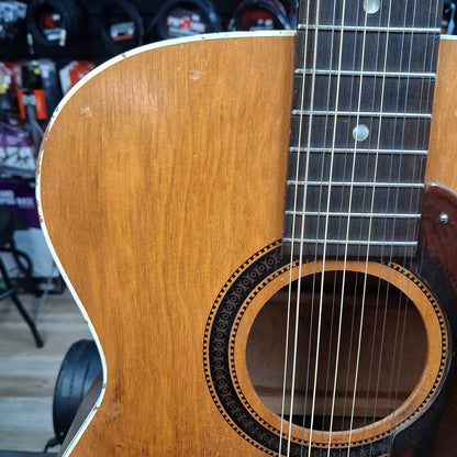 1970's Stella Harmony H913 12-String Acoustic Guitar - Natural w/ Hard Case (USED) "Made In USA"