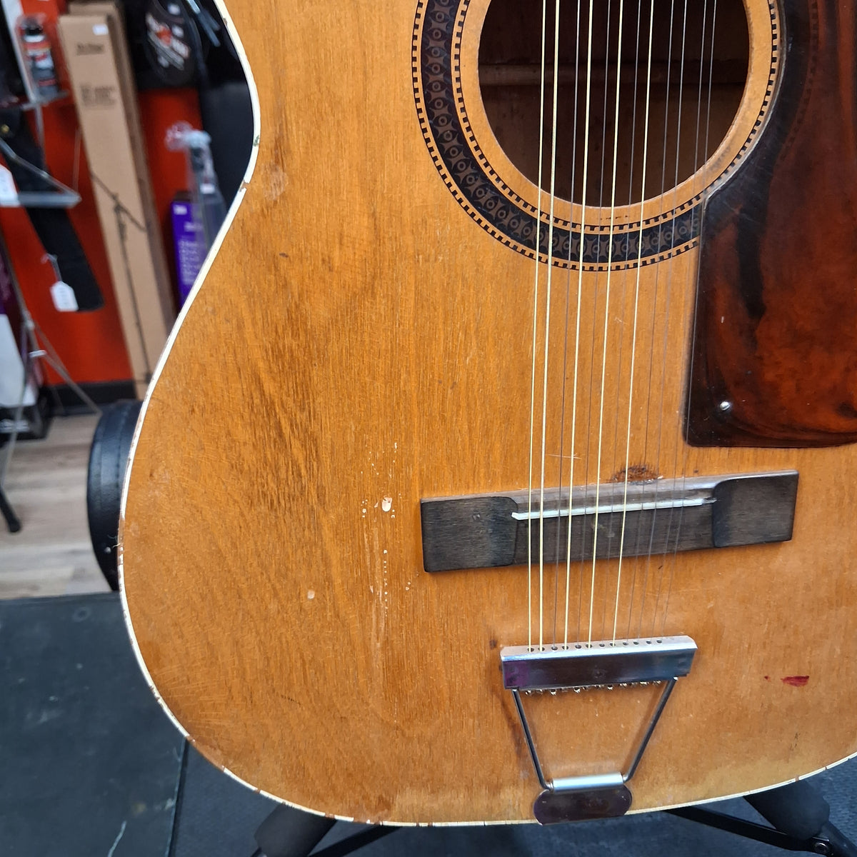 1970's Stella Harmony H913 12-String Acoustic Guitar - Natural w/ Hard Case (USED) "Made In USA"