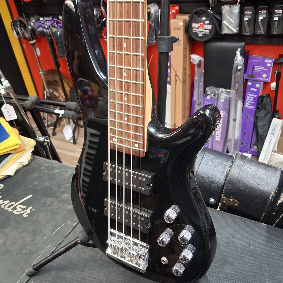 Glarry GIB 5-String Bass HH Pickup - Black Gloss w/ Slipcase (USED)
