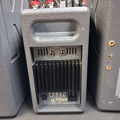 KUSTOM KPS PROFILE SYSTEM ONE 5-CHANNEL PORTABLE PA, 100W w/ DUAL 6.5” PA SPEAKERS w/ SPEAKER CABLES & POWER CABLE (USED) SN# 0251-000965 "EFFECTS NOT WORKING"