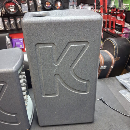 KUSTOM KPS PROFILE SYSTEM ONE 5-CHANNEL PORTABLE PA, 100W w/ DUAL 6.5” PA SPEAKERS w/ SPEAKER CABLES & POWER CABLE (USED) SN# 0251-000965 "EFFECTS NOT WORKING"