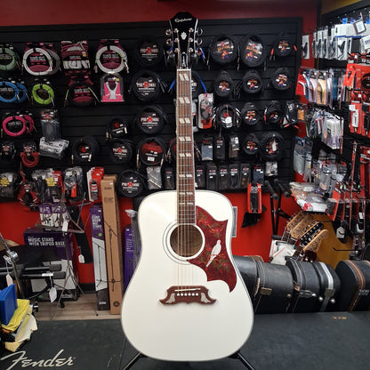 2025 Epiphone Dove Pro Acoustic/Electric Guitar - Alpine White w/ Grover Tuners SN# 25092304751 "Limited Edition"
