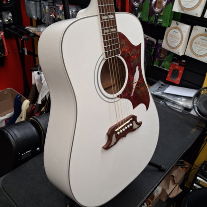 2025 Epiphone Dove Pro Acoustic/Electric Guitar - Alpine White w/ Grover Tuners SN# 25092304751 "Limited Edition"