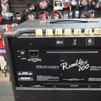2017 Fender Rumble 100 (V3) Bass Amplifier 1x12" 100 Watts SN# ICTJ17357283
