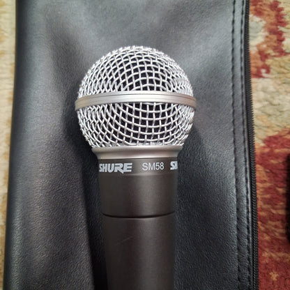 Shure SM58 Dynamic Vocal Microphone w/ Clip & Pouch (USED)