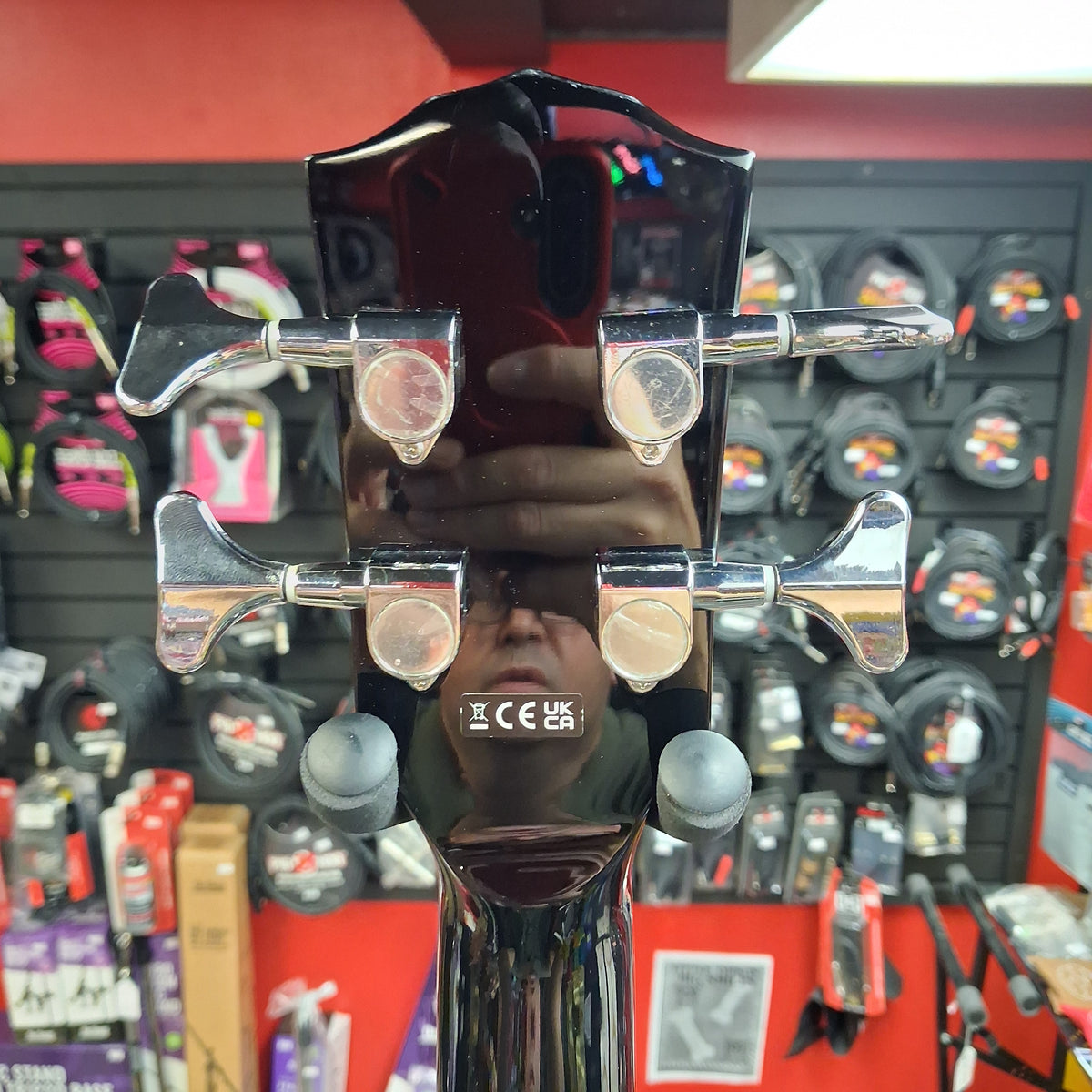 2022 Fender CB-60SCE 4-String Acoustic/Electric Bass, Walnut Fingerboard - Black Gloss  SN# IWA2216412 "Has Finish Crack To Bottom Center Of Body"