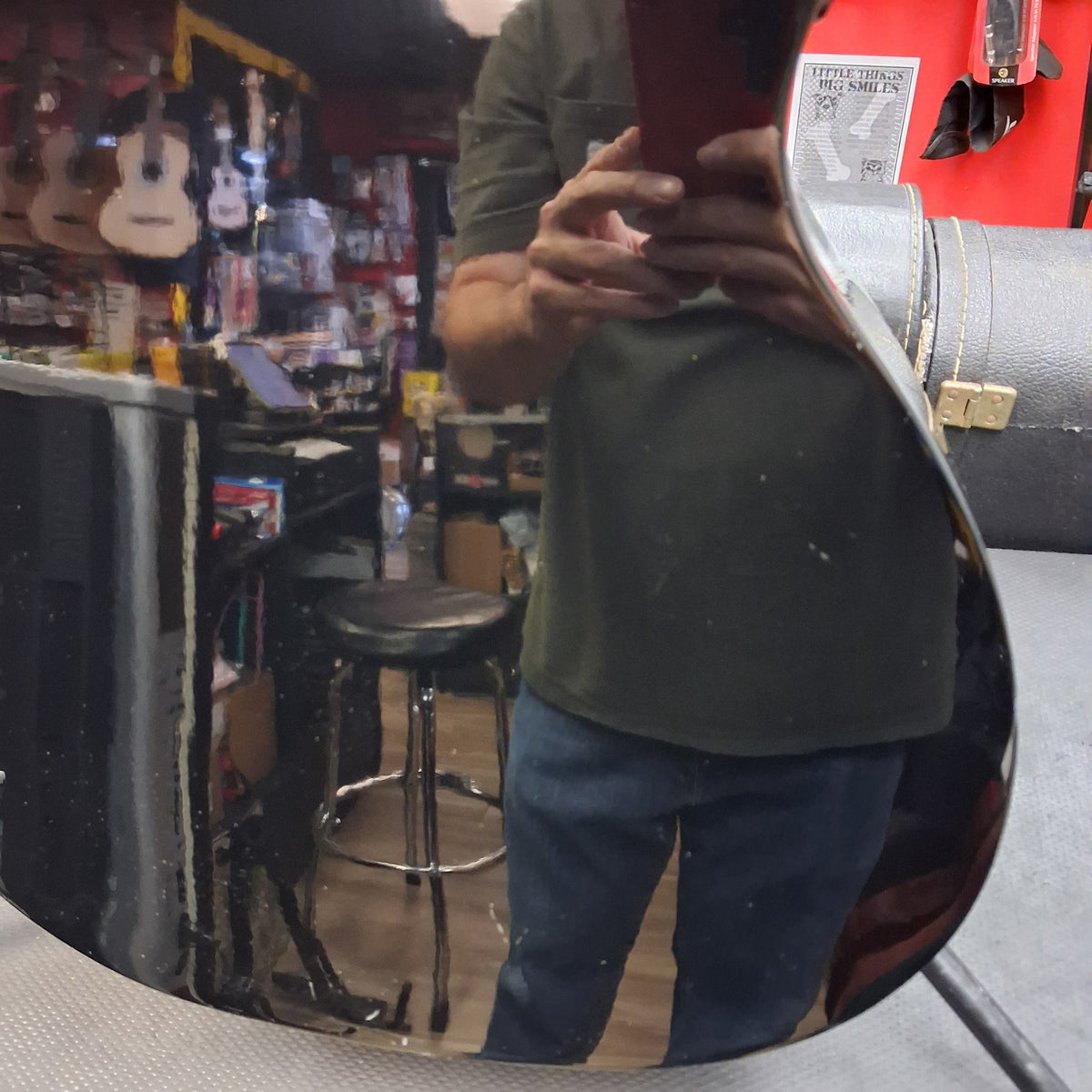 2022 Fender CB-60SCE 4-String Acoustic/Electric Bass, Walnut Fingerboard - Black Gloss  SN# IWA2216412 "Has Finish Crack To Bottom Center Of Body"