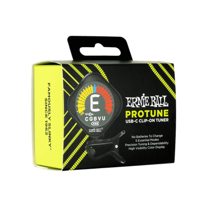 ERNIE BALL PROTUNE USB-C RECHARGEABLE CLIP-ON TUNER - P09627